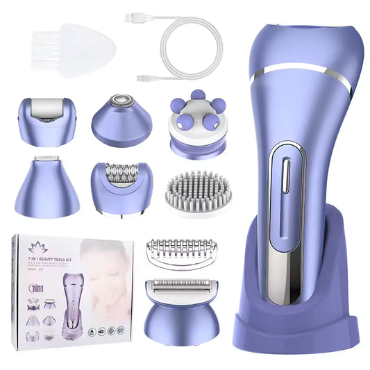 Women's 7-in-1 Multifunction Electric Epilator Shaver Bikini Legs Underarm Public Trimmer with Charging