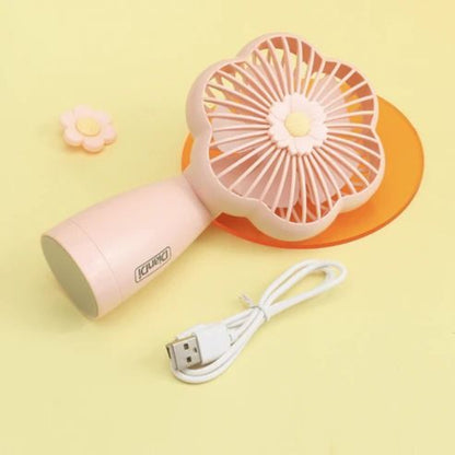 Rechargeable Mini Handheld Flower Fan