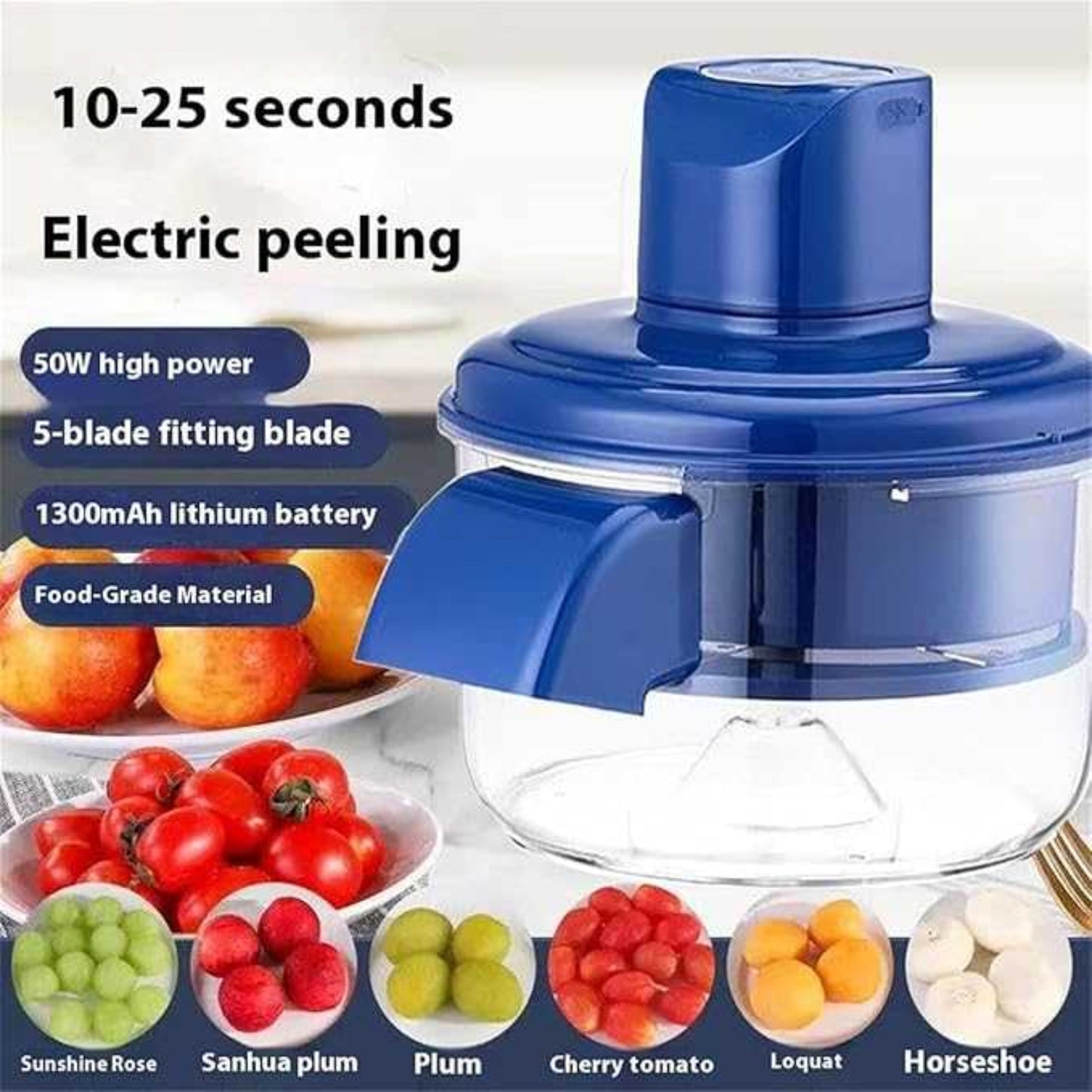 Electric Automatic Fruit and Vegetable Peeler One-Touch Rotary Peeling Machine