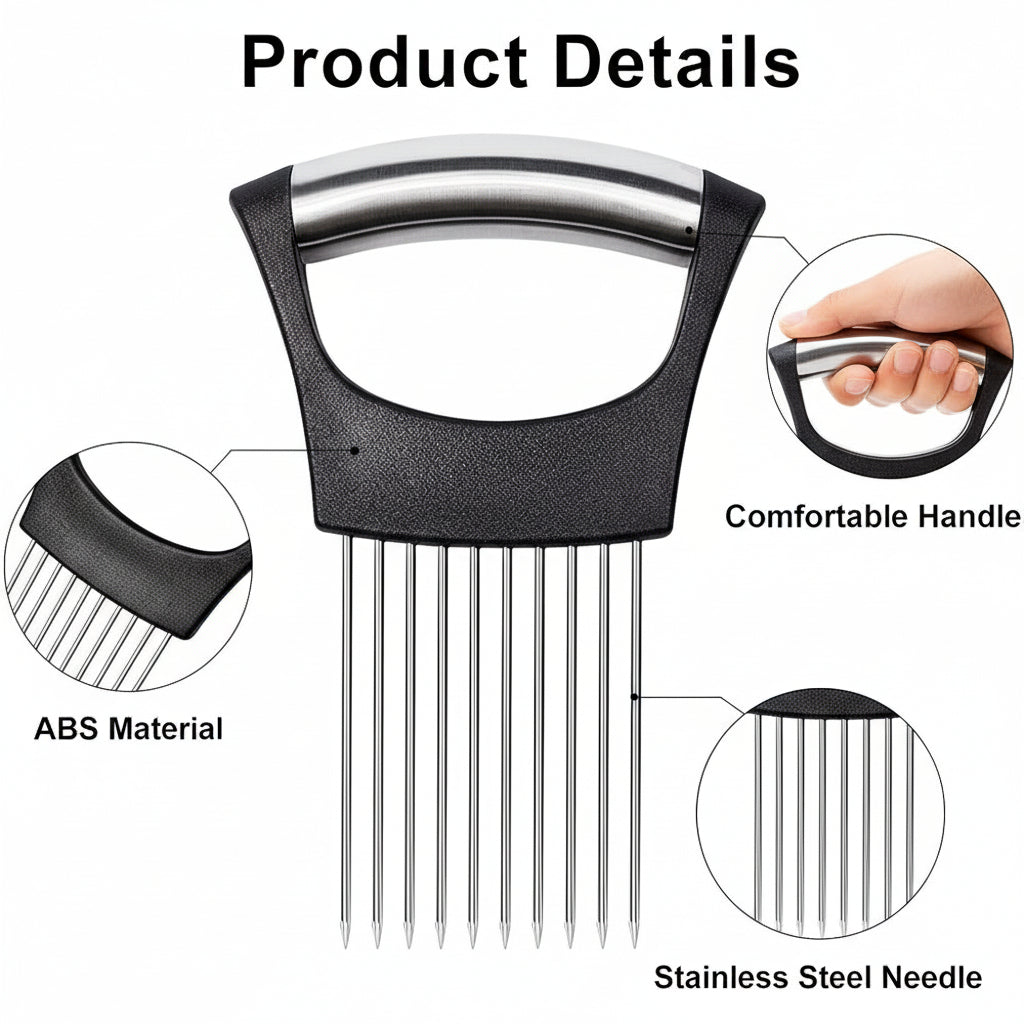 Onion Holder Slicer Vegetable tools Tomato Cutter Stainless Steel Kitchen