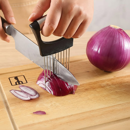 Onion Holder Slicer Vegetable tools Tomato Cutter Stainless Steel Kitchen