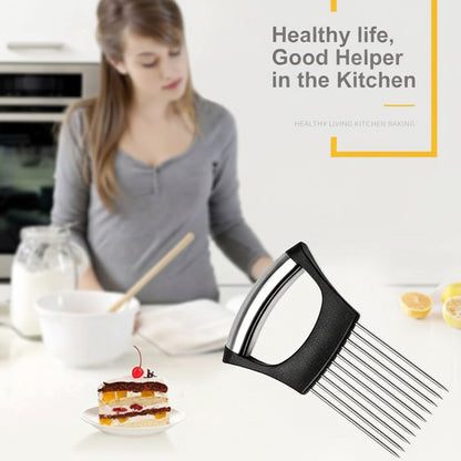 Onion Holder Slicer Vegetable tools Tomato Cutter Stainless Steel Kitchen