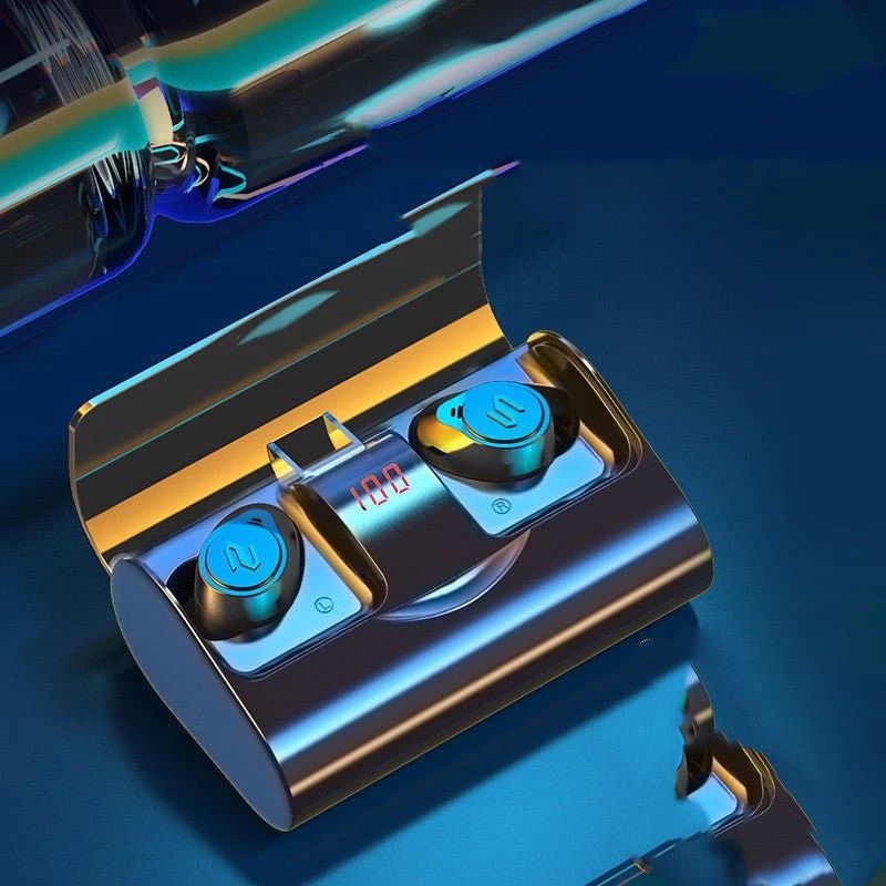 Wireless Bluetooth 5.3 Earbuds with Charging Case | Hi-Fi Stereo Sound, IPX7 Waterproof Sport Headset & Built-in Mic